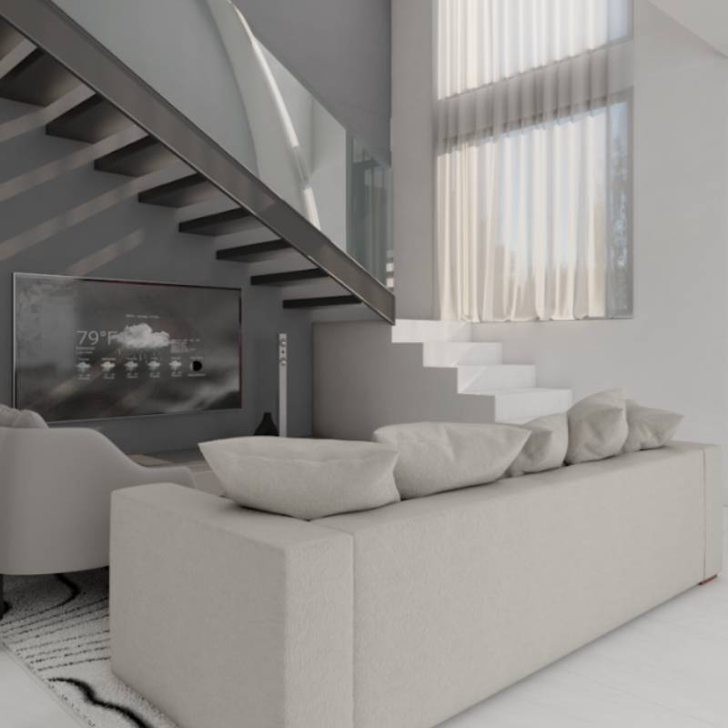 Escalera interior detalle arquitectónico